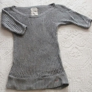 Open-knit gray sweater- Hollister XS/S